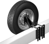 Qualward front view spare tire bracket showing sturdy construction and secure fit