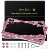 QUANQIUFEI front packaging showing dark pink bling frame and gift box for easy gifting