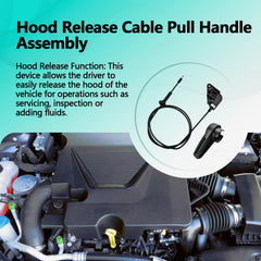 Quealzara full-length hood release cable illustrating correct replacement length