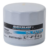 Quicksilver 877761Q01 front view showing label and threaded base for correct fit