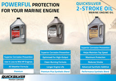 Quicksilver oil texture close-up illustrating clean burn and stable lubrication