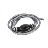Quicksilver front view of 9ft fuel line assembly showing product and primer bulb benefits