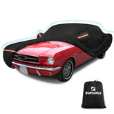 QUNSUNUS front view covering a 1965 Mustang showing full exterior protection and fit