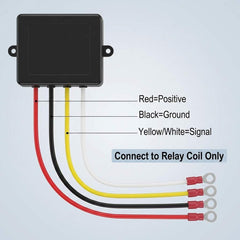 QWORK 5-wire receiver closeup with color-coded wires for easy installation
