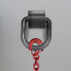 QWORK close-up of forged D-ring showing welded joint and strength benefit