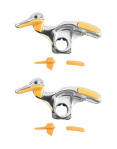 QWORK duck head front view showing profile and durable design for safer mounting