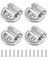 QWORK front view of four-piece pad eye pack showing durable stainless finish and reliability
