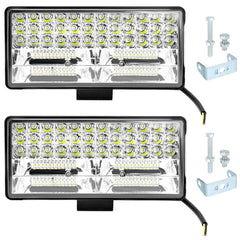 QWORK front view showing full 9-inch light bar and benefit of compact power
