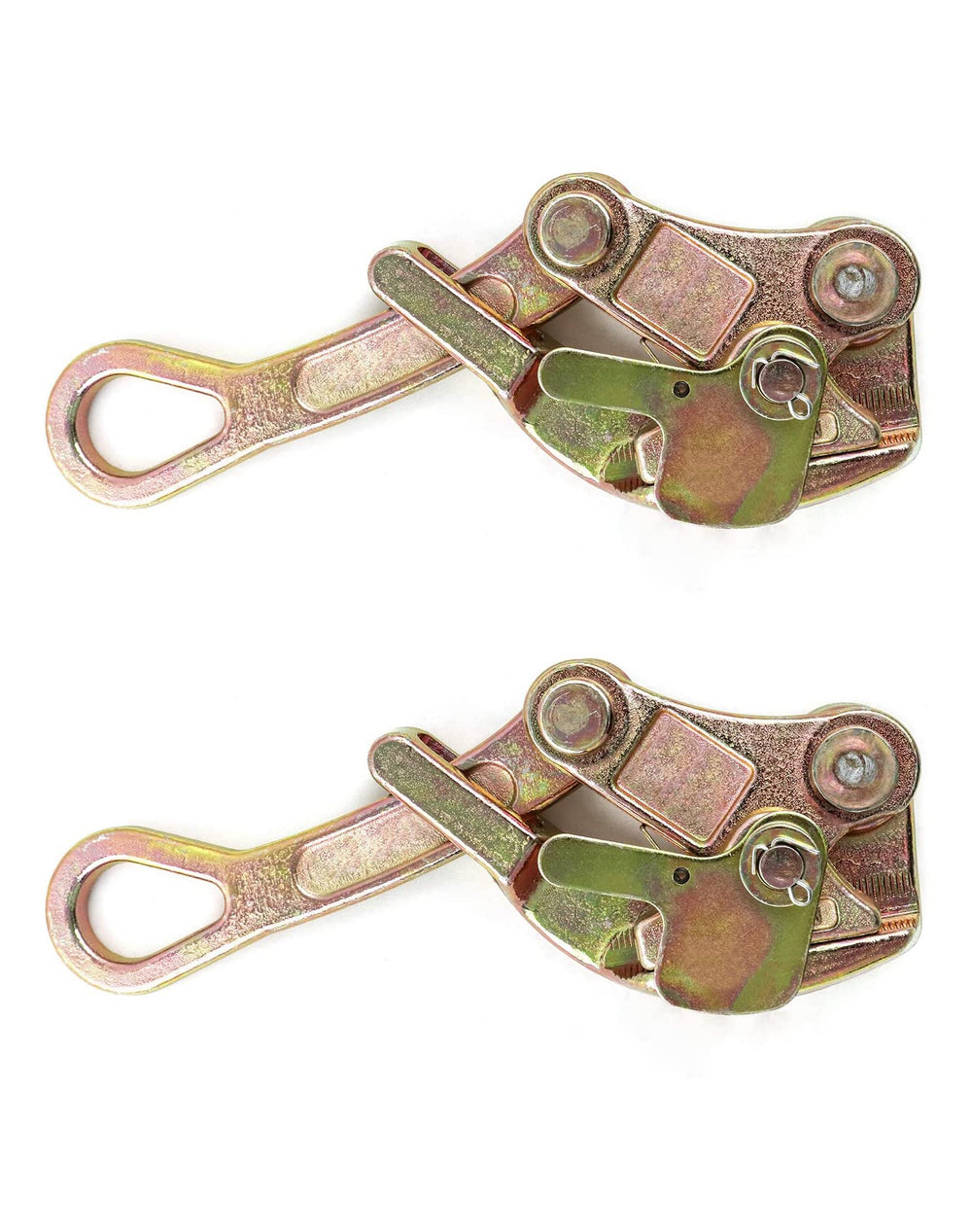 QWORK clamp front view showing robust housing and secure grip for reliable tensioning