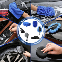 Qydipclin soft wash mitt and microfiber towels gentle on paint