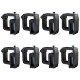 QYMOPAY front view of clamp kit showing all eight clamps and hardware for quick installation benefit