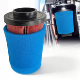 QYMOTO air filter front view showing gasket and shape for correct sealing