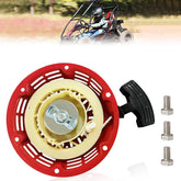 QYMOTO front recoil starter assembly showing fitment and durable housing benefit
