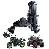 QYMOTO front view mounted on ATV showing stable hold benefit
