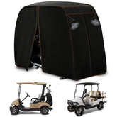 QYMOTO front view of cover protecting cart from weather and sun