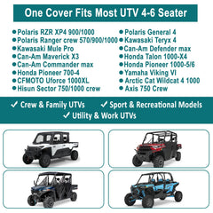 QYMOTO adjustable straps and hem securing cover against wind