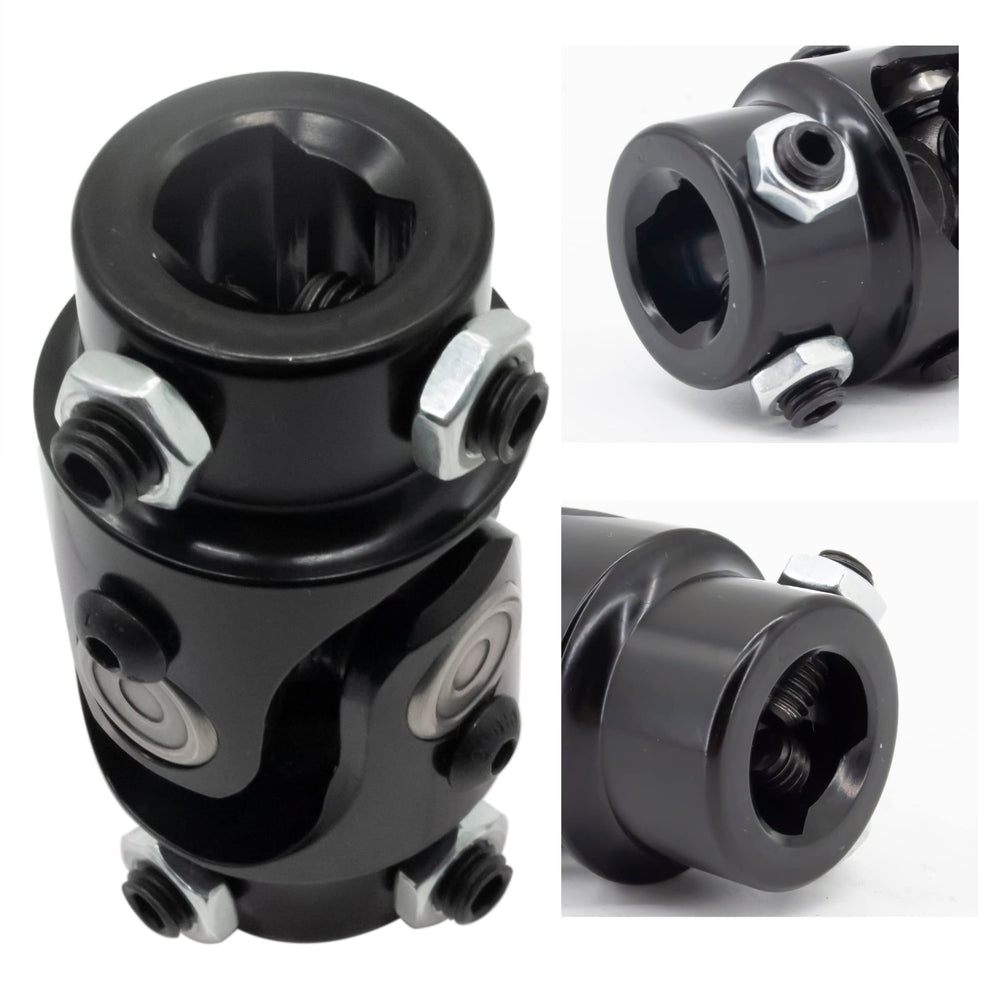 RABROPAR front view steering shaft showing compact double-D ends and secure fit