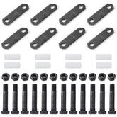 Racewill front packaging showing complete tandem axle shackle kit and components, durable replacement