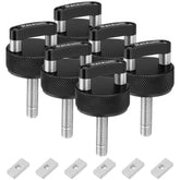 Racewill front packaging showing six thumb screws and nut plates for quick top removal benefit