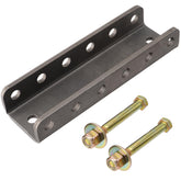 Racewill front view channel bracket showing robust shape and mounting fit