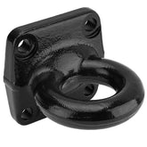 Racewill front view pintle lunette ring showing heavy-duty loop and benefit of secure connection