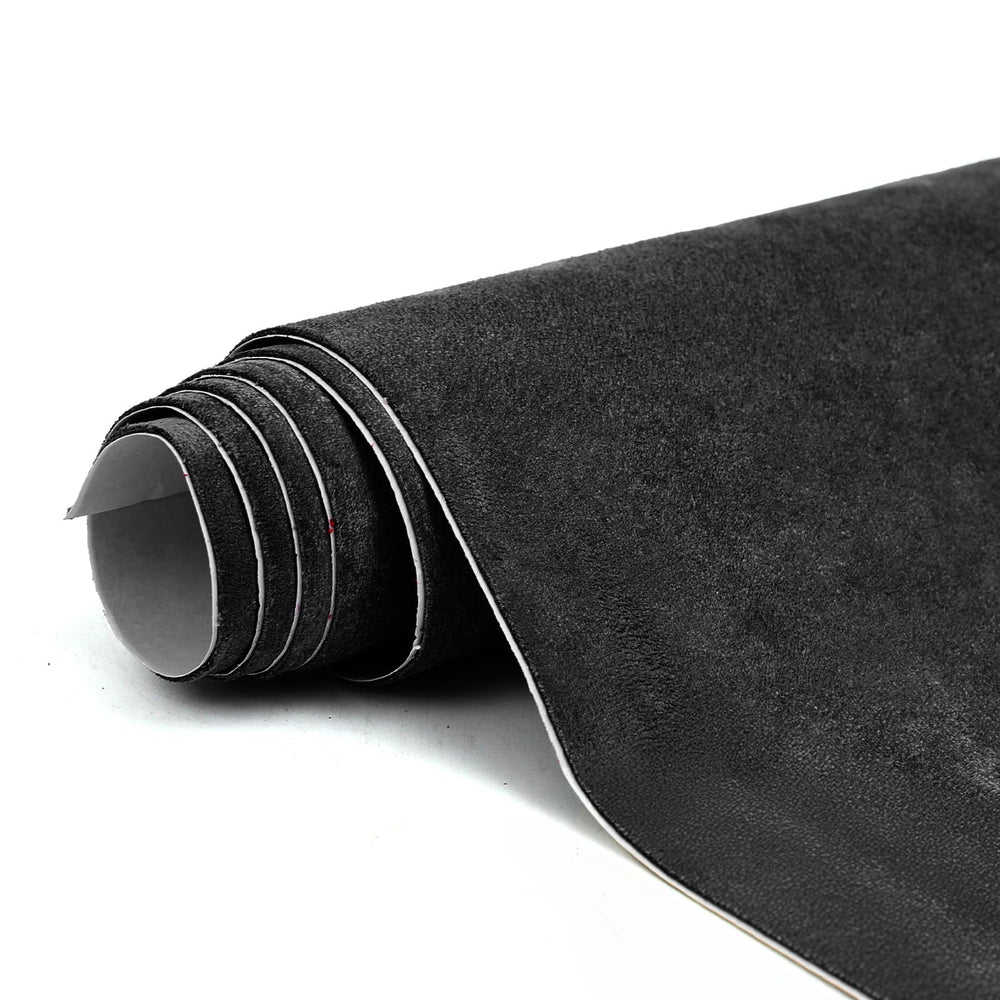 RadiantDecor front packaging of black suede wrap showing size and finish benefits