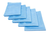 The Rag Company front packaging showing 5-pack light blue towels and product label benefit