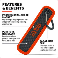 Railer magnet edge detail revealing rare earth magnetic strength and protection