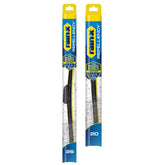 Rain-X front packaging showing 26 and 20 inch blades and features