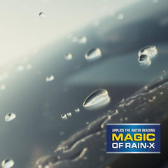 Rain‑X blade installed on windshield improving driver visibility