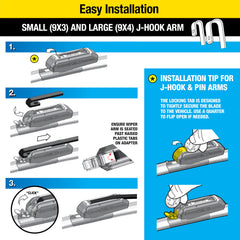 Rain-X blade installed on windshield demonstrating clear streak-free wiping benefit