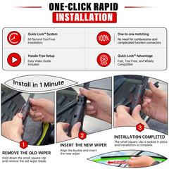 Raintok 22-inch passenger blade detail with secure fit for consistent contact