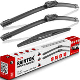 Raintok front packaging for Forester showing complete 3-piece set and fit benefit