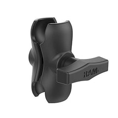 RAM MOUNTS front view of short double socket arm showing compact profile and stability