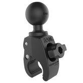 RAM MOUNTS front view showing compact clamp and ball base for versatile mounting