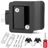 Ramkle front view paddle lock installed showing sleek faceplate and secure latch