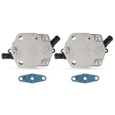 RANSOTO front view of two-pack fuel pumps showing parts and gaskets for quick replacement benefit