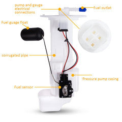 RANSOTO fuel pump top connection detail highlighting plug-and-play electrical connector