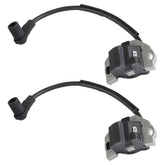 RANSOTO ignition coil front view showing mounting points and fitment benefits