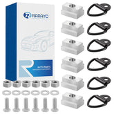 RARAYC front view of six bed rail accessories showing complete kit and packaging benefits