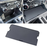 RAVOTOM front view installed in F150 console showing tidy storage benefit