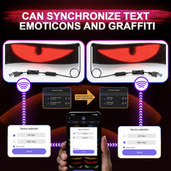 Rayhome installed on windshield demonstrating clear animated eyes and visibility benefit