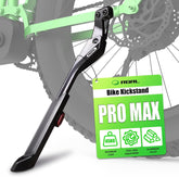 RBRL kickstand front view showing sturdy alloy body and mounting plate benefit stability