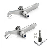 RCKIM front view of lever pins showing robust stainless design and quick release benefit