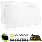 RCKJNJ front license plate cover showing clear protection and improved appearance