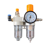 RebarTech front assembly showing FRL unit protecting pneumatic parts