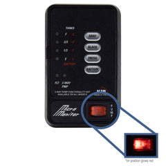 RecPro M21 close-up of LED indicators highlighting easy-to-read tank level lights