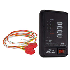 RecPro M21 black front panel showing clear tank and battery indicator lights for quick checks