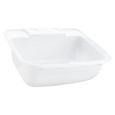 RecPro white rectangular sink front view showing clean design and compact footprint
