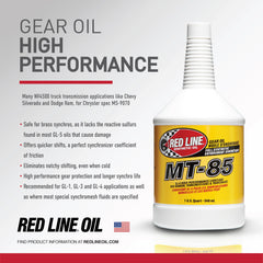 Red Line MT-85 close-up texture demonstrates stable viscosity benefit